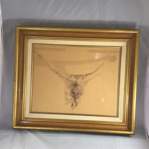 Vintage Christ on the Cross by artist Robert Wood - Picture 1 of 7